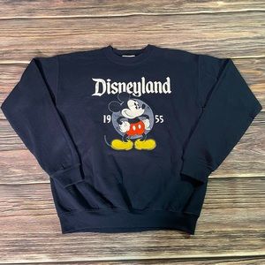 Disneyland Sweatshirt Vintage Y2K Mickey Mouse Navy Blue Unisex Size Small
